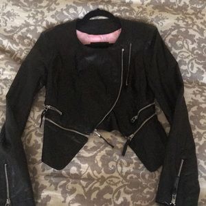 Black leather jacket
